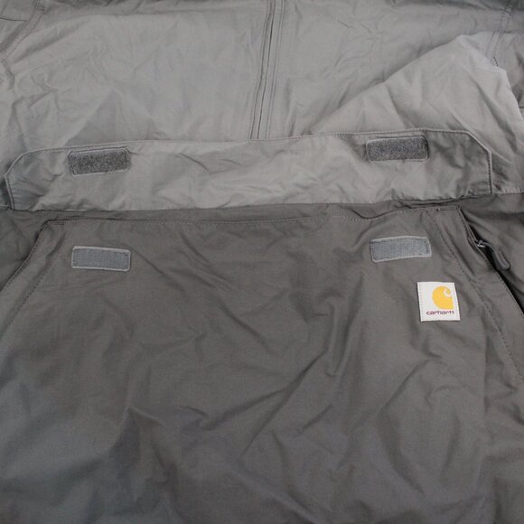 Carhartt Rain Defender Quarter-Zip Loose Fit Anorak Jacket in Grey Size L - NWOT - Picture 5 of 8